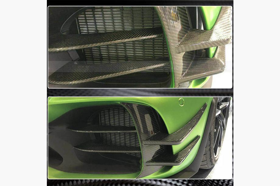Mercedes AMG GT C190/R190 2014–2022 Etupuskurin lisäosat V1 (GT R 2016-2019, Carbon) Kuva 5