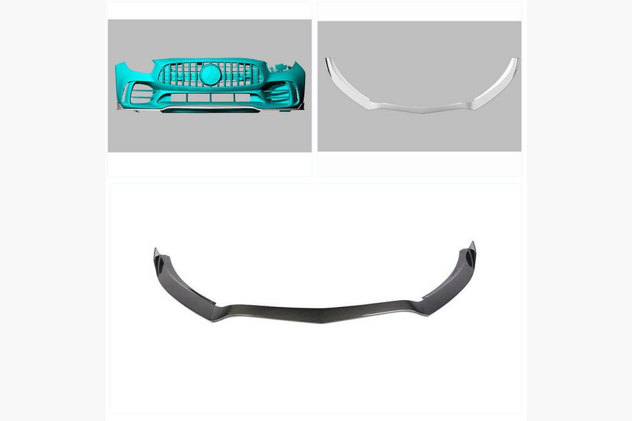 Mercedes AMG GT C190/R190 2014–2022 Etupuskurin lip-spoileri Lip (GT R 2016-2019, hiilikuitu) Kuva 2