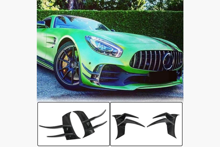 Mercedes AMG GT C190/R190 2014–2022 V2 etupuskurin lisäosat (GT R 2016-2019, kuiva hiilikuitu) Image