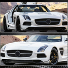 Mercedes SLS C197 2010–2014 Etupuskurin flapit Flap V1 (hiilikuitu) kuva 5