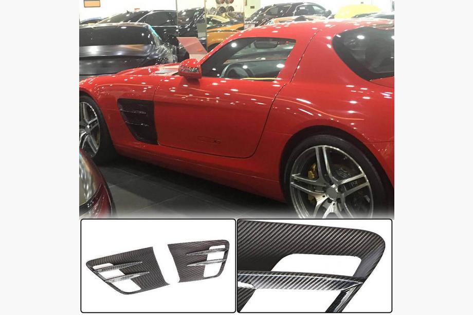 Mercedes SLS C197 2010–2014 Etulokasuojien suojalistat (Dry Carbon) Image