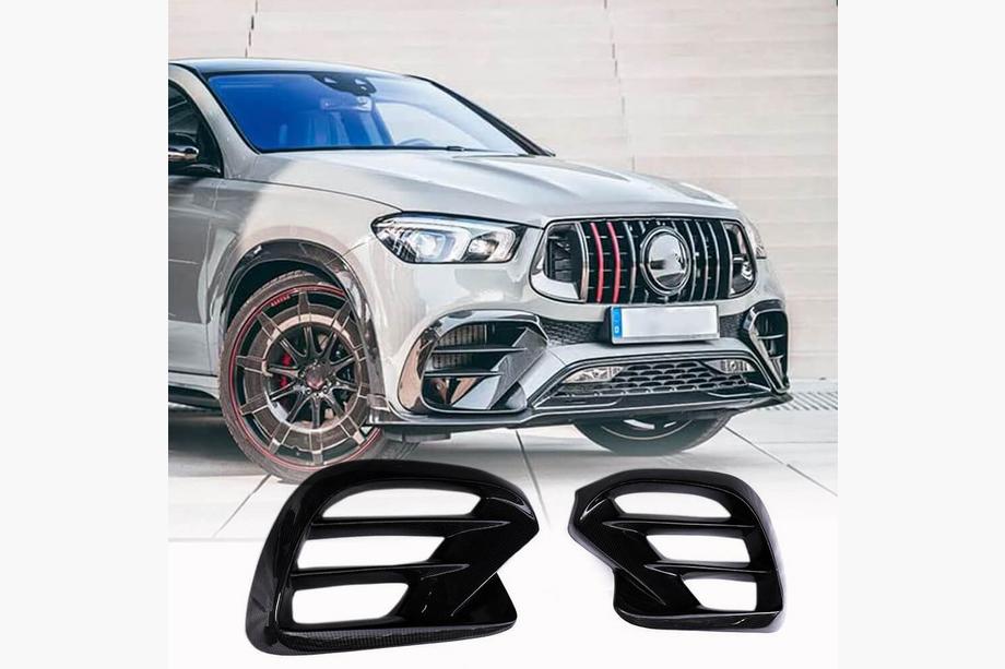 Mercedes GLE Coupé C167 2019– Etupuskurin insertit (GLE 350/GLE450/GLE63 2019-2023, hiilikuitu) Image