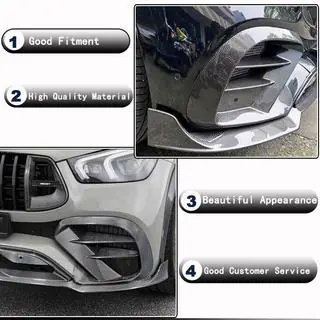 Etupuskurin lip-spoileri (GLE53/AMG-Line 2019-2023, hiilikuitu) kuva 3