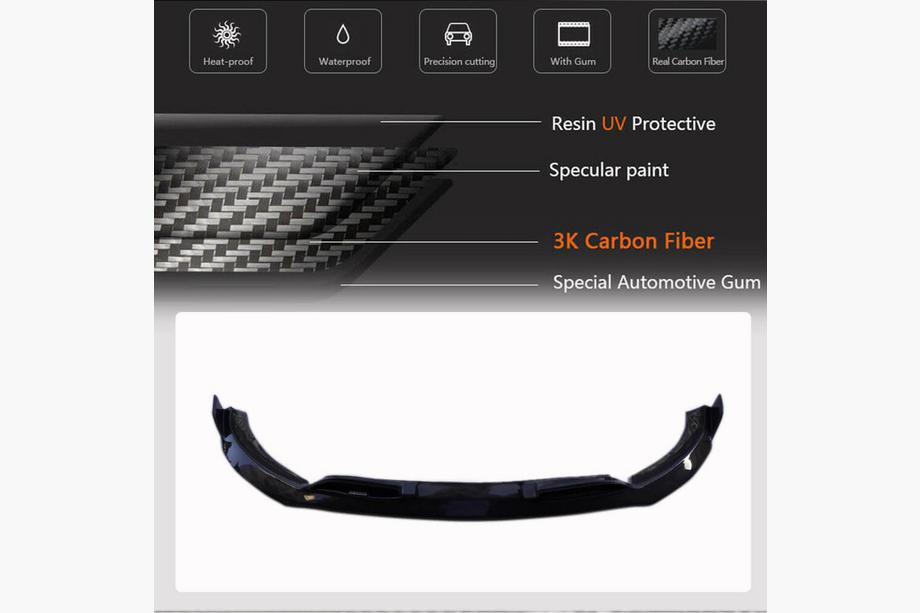 Mercedes GLE W167 2018– Etupuskurin lip-spoileri (GLE53/AMG-Line 2019-2023, hiilikuitu) Kuva 4