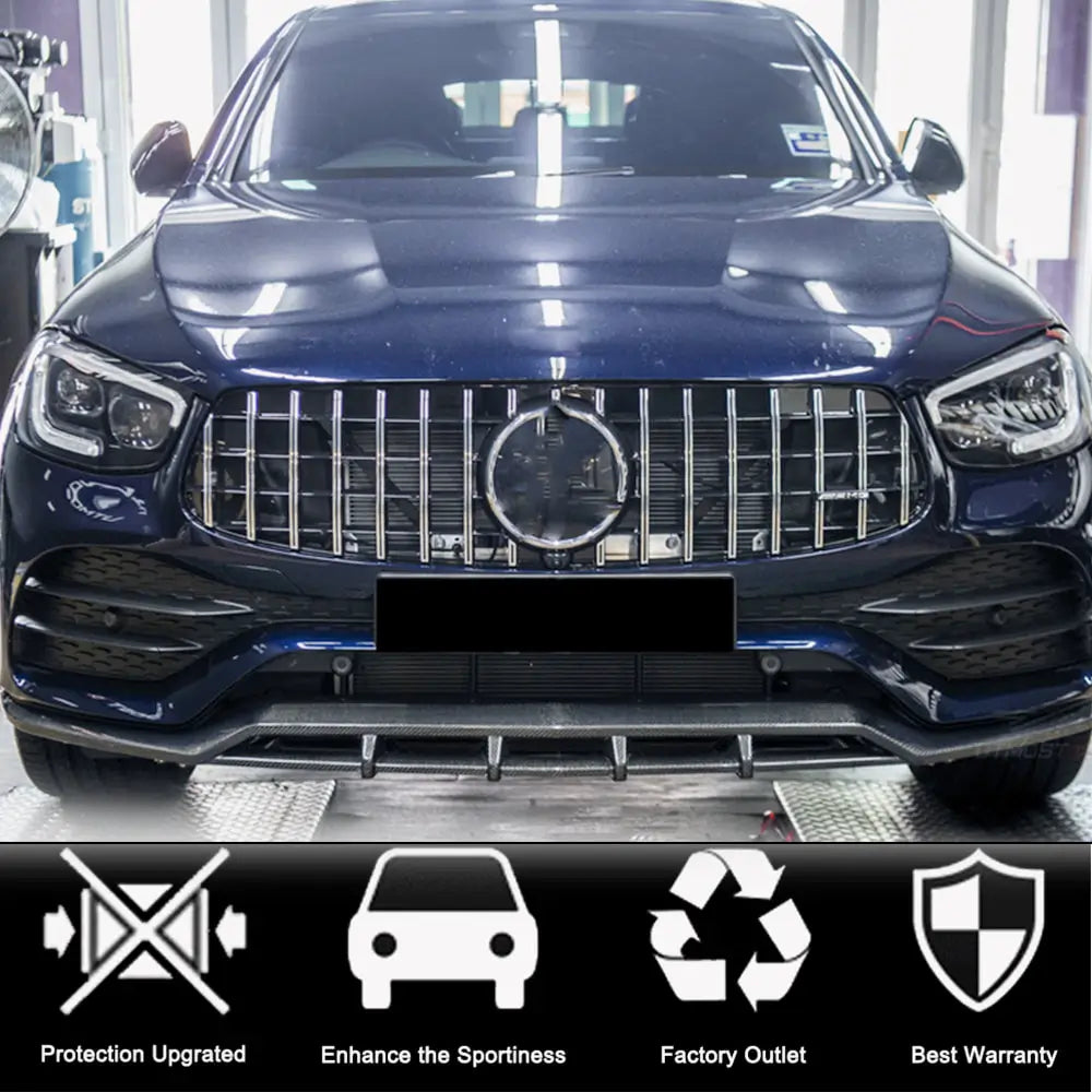 Etupuskurin lip-spoileri Lip (AMG-Line 2020+, hiilikuitu) kuva 2