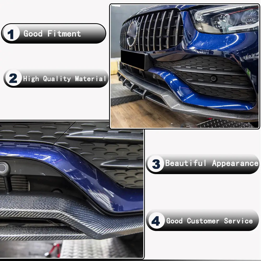 Etupuskurin lip-spoileri Lip (AMG-Line 2020+, hiilikuitu) kuva 3