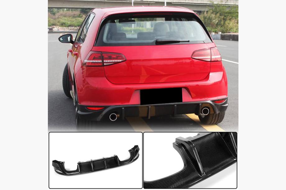 Volkswagen Golf 7/E-Golf 2012–2020 Takapuskurin diffuusori V2 (Base/GTI HB 2012-2017, hiilikuitu) Image