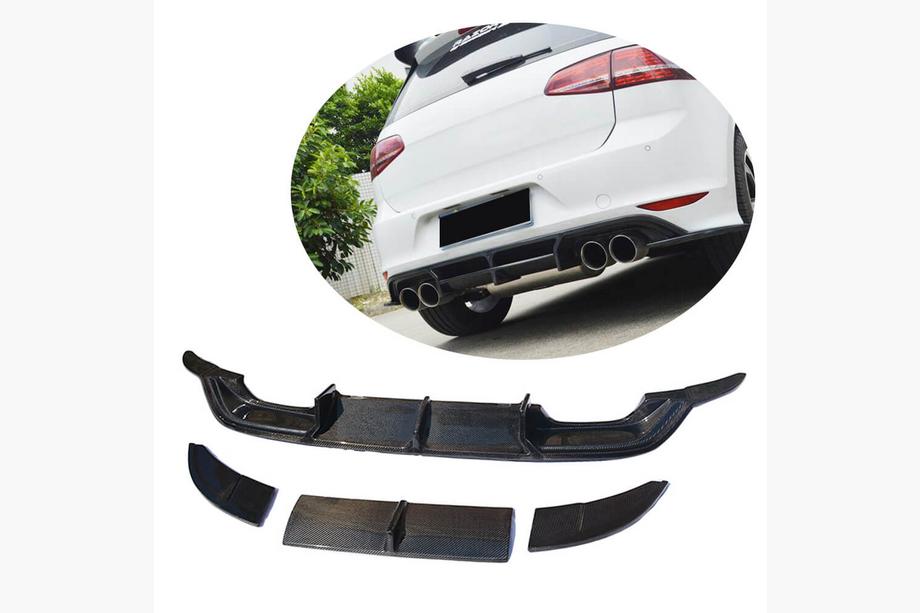 Volkswagen Golf 7/E-Golf 2012–2020 Takapuskurin diffuusori (R-Line HB 2012-2017, hiilikuitu) Image