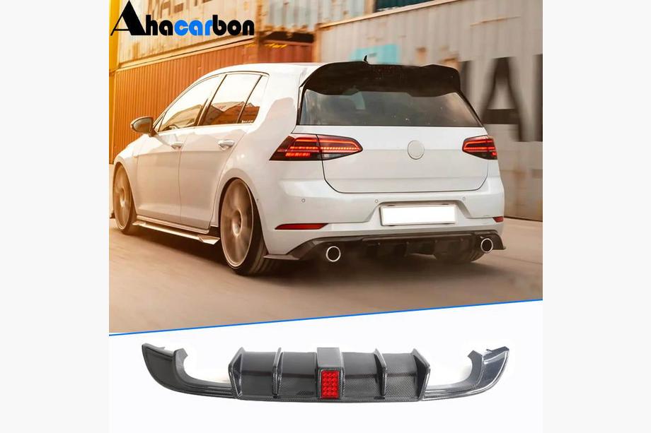 Volkswagen Golf 7/E-Golf 2012–2020 Takapuskurin diffuusori (R-Line HB 2017-2020, hiilikuitu) Image