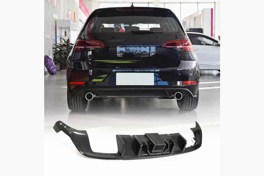 Volkswagen Golf 7/E-Golf 2012–2020 Takapuskurin diffuusori (Base/R/GTI HB 2017-2020, hiilikuitu) Image