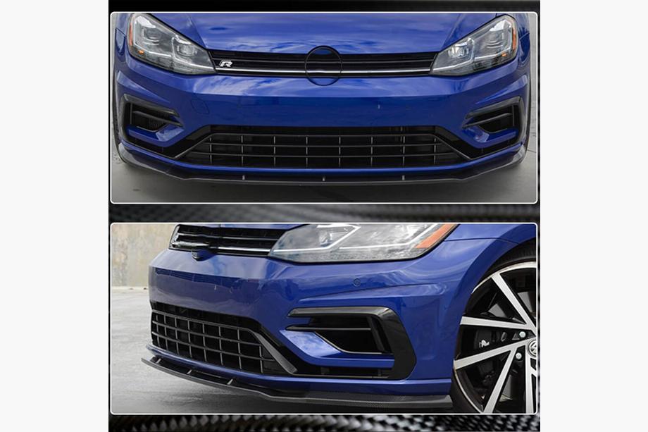 Volkswagen Golf 7/E-Golf 2012–2020 Etupuskurin lipa Lip V1 (R/R-Line 2017-2020, hiilikuitu) Kuva 3