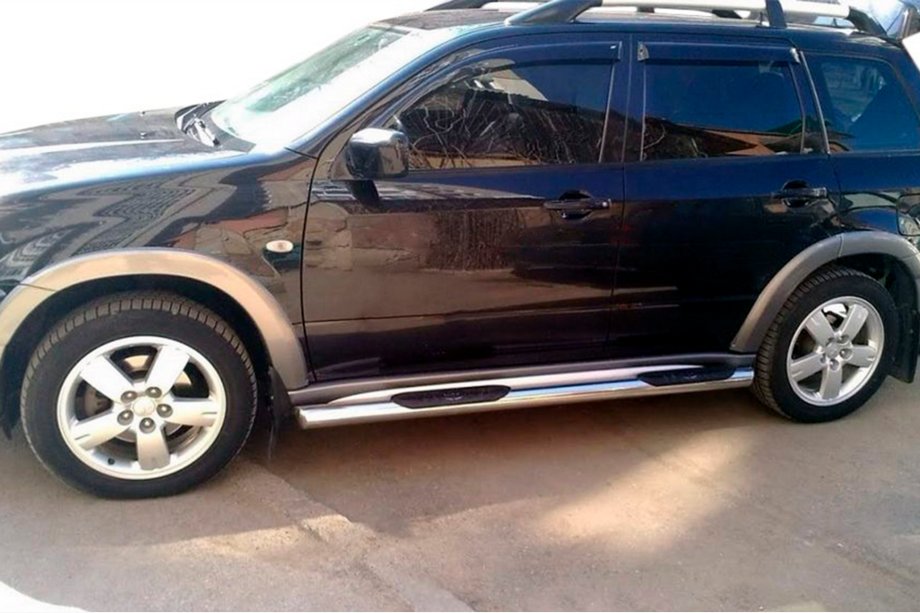 Mitsubishi Outlander 2001–2006 Sivusuojaputket (2 kpl, ruostumaton teräs) Image