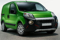 Peugeot Bipper 2008–2017 Kromilistat sumuvaloihin, yläosa (2 kpl, ruostumaton teräs) kuva 1