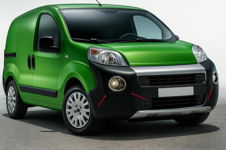 Peugeot Bipper 2008–2017 Kromilistat sumuvaloihin, yläosa (2 kpl, ruostumaton teräs) Image