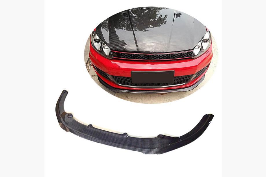 Volkswagen Golf 6 2008–2014 Etupuskurin lip spoiler Lip V1 (GTI HB 2010-2013, hiilikuitu) Image
