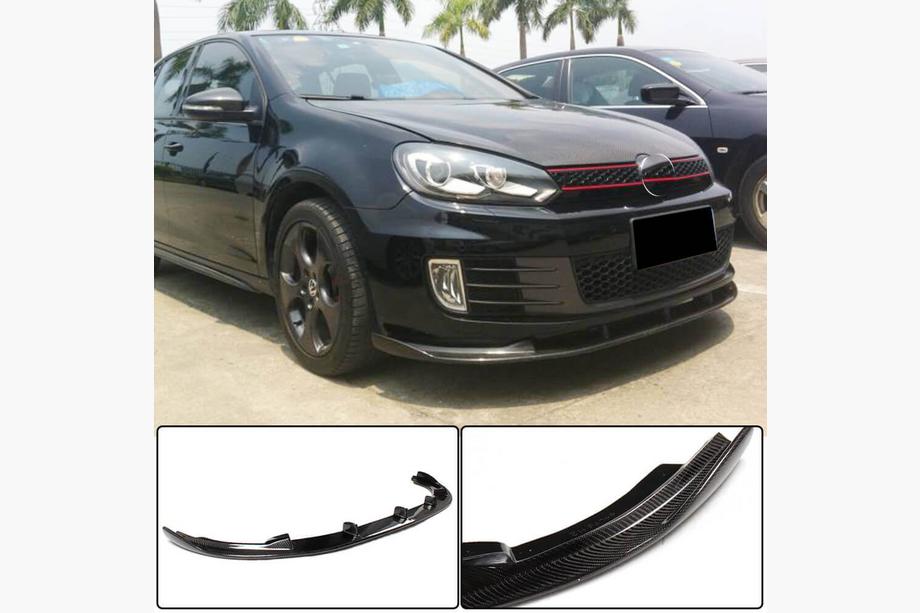 Volkswagen Golf 6 2008–2014 Etupuskurin lipa Lip V2 (GTI HB 2010-2013, hiilikuitu) Image