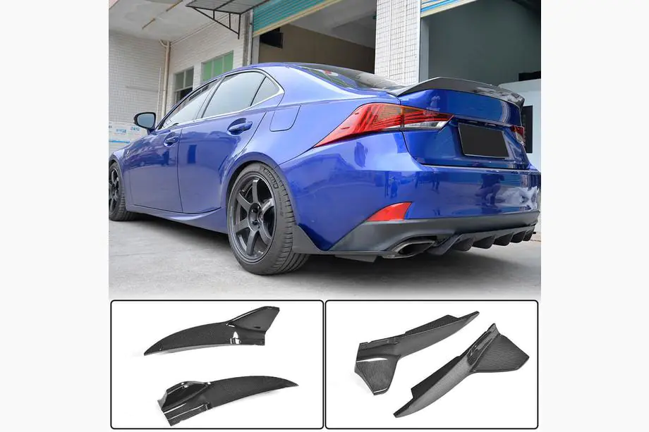 Lexus IS 2013– Hiilikuitu takapuskurin suojalistat (Base/F-Sport 2016-2020, carbon) Image