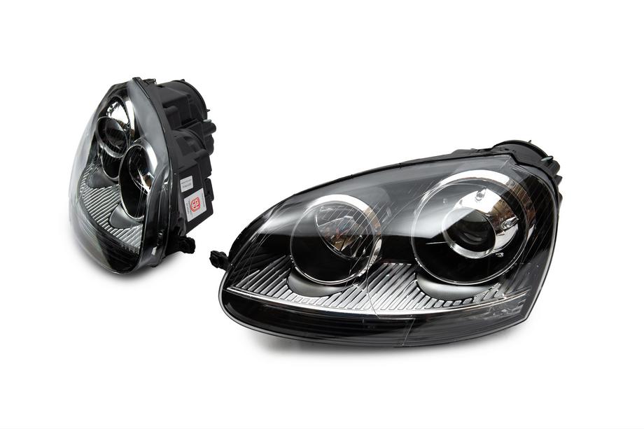 Volkswagen Golf 5 2003–2009 Ajovalot projektorilinssillä Black (2 kpl) Kuva 1