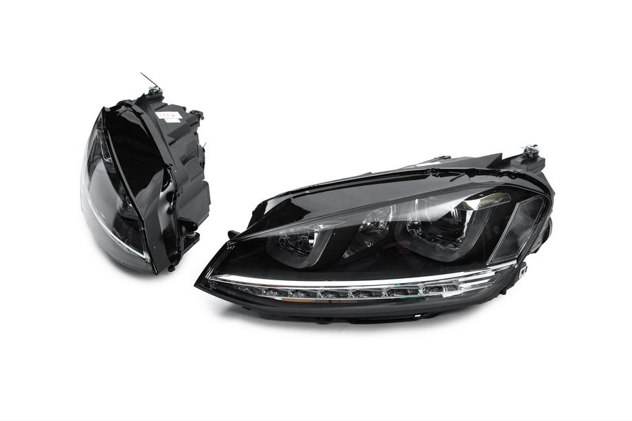 Volkswagen Golf 7/E-Golf 2012–2020 Ajovalot eteen ilman ohjainyksiköitä (2012-2017, dynaaminen vilkku, 2 kpl) Kuva 1