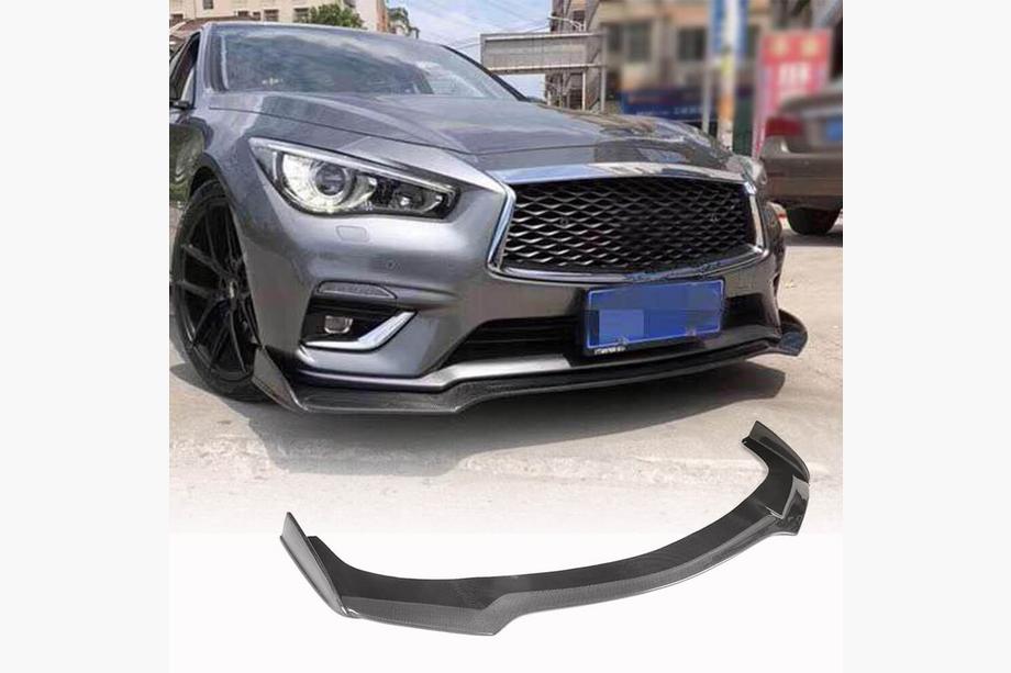 Infiniti Q50/Q60 2013–2024 Etupuskurin lip-spoileri Lip V1 (Q50 Base 2018-2023, hiilikuitu) Image