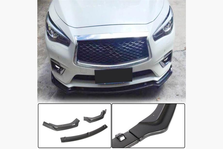 Infiniti Q50/Q60 2013–2024 Etupuskurin lipa Lip V2 (Q50 Base 2018-2023, hiilikuitu) Image