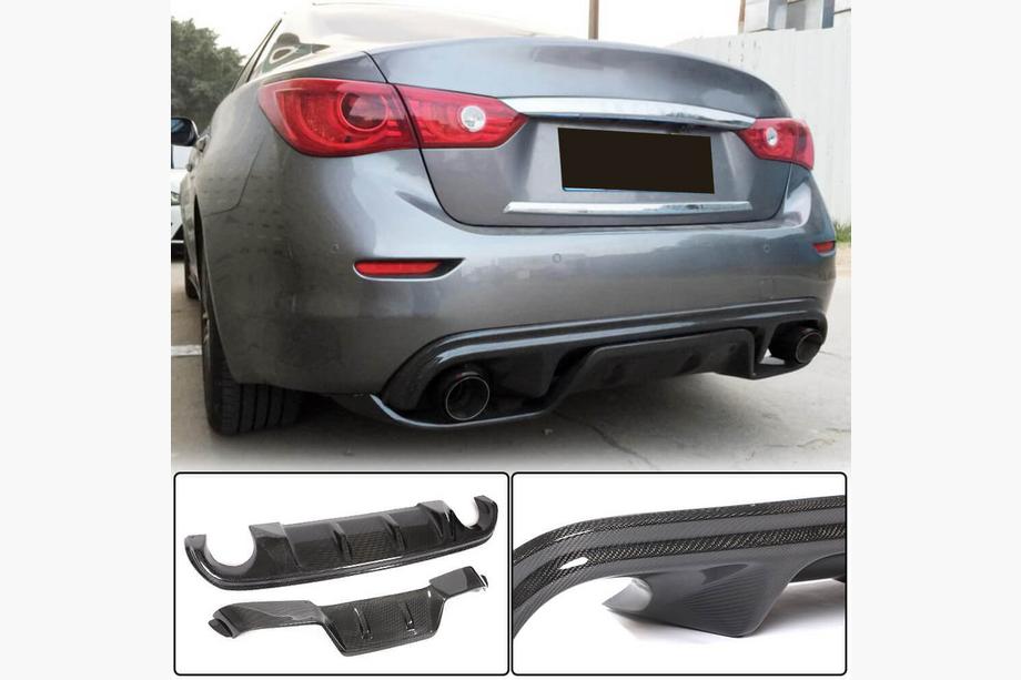 Infiniti Q50/Q60 2013–2024 Takapuskurin diffuusori V3 (Q50 Base/Sport 2014-2017, hiilikuitu) Kuva 1