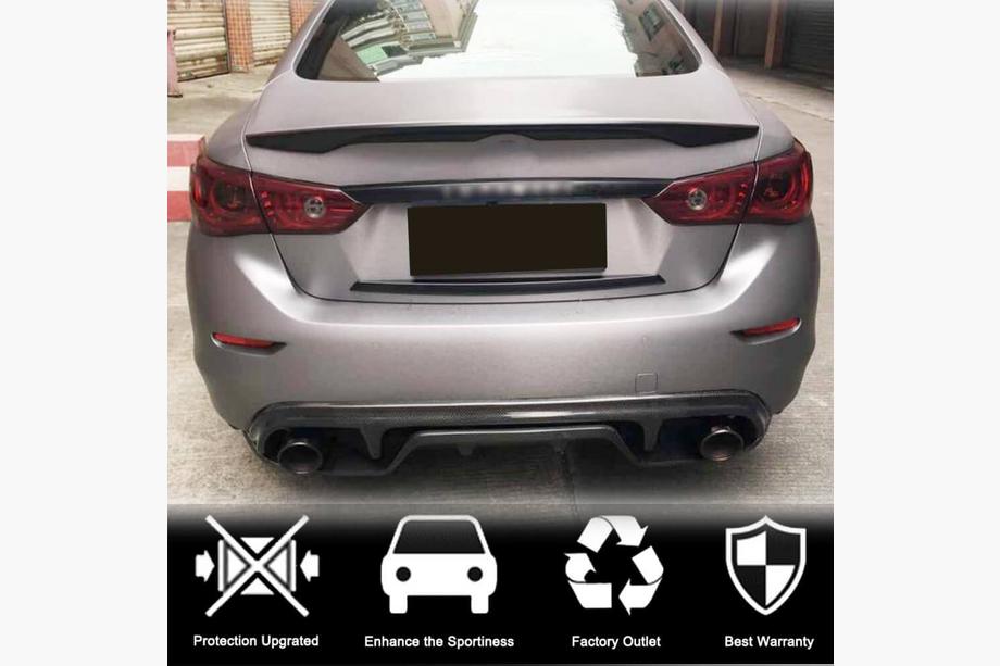 Infiniti Q50/Q60 2013–2024 Takapuskurin diffuusori V3 (Q50 Base/Sport 2014-2017, hiilikuitu) Kuva 2