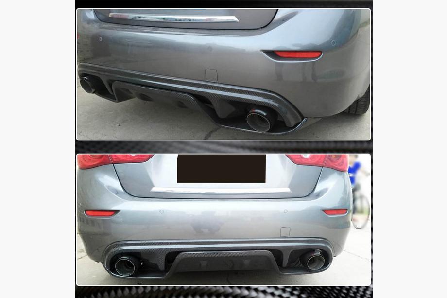 Infiniti Q50/Q60 2013–2024 Takapuskurin diffuusori V3 (Q50 Base/Sport 2014-2017, hiilikuitu) Kuva 3