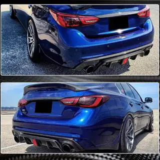 Takapuskurin diffuusori V3 (Q50 Base/Sport 2018-2023, hiilikuitu) Infiniti Q50/Q60 2013–2024 kuva 4