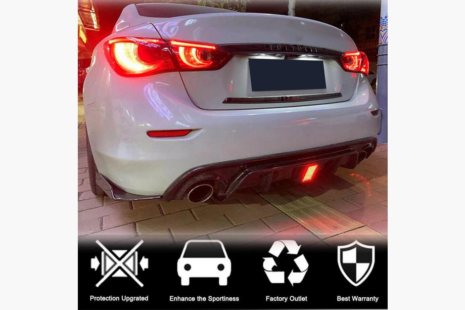 Infiniti Q50/Q60 2013–2024 Takapuskurin diffuusori V3 (Q50 Base/Sport 2018-2023, hiilikuitu) Kuva 3