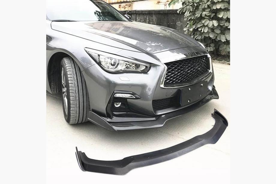 Infiniti Q50/Q60 2013–2024 Etupuskurin lipan lisäosa Lip V2 (Q50 Sport 2018-2022, hiilikuitu) Image
