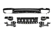 Mercedes E-class W213 2016–2023 Takadiffuusori pakoputkenpäillä E63-Design Silver (AMG/AMG-Line 2016-2020) kuva 1