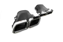 Mercedes E-class W213 2016–2023 Takadiffuusori pakoputkenpäillä E63-Design Silver (AMG/AMG-Line 2016-2020) kuva 7