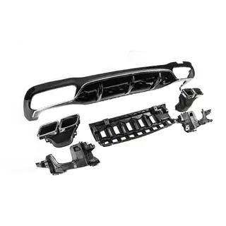 Takadiffuusori pakoputkenpäillä E63-Design Silver (AMG/AMG-Line 2016-2020) kuva 3