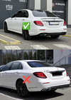 Mercedes E-class W213 2016–2023 Takadiffuusori pakoputkenpäillä E63-Desgin Silver (AMG/AMG-Line 2020-2024) kuva 5