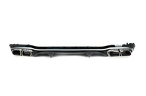 Mercedes E-class W213 2016–2023 Takadiffuusori pakoputkenpäillä E63-Desgin Silver (AMG/AMG-Line 2020-2024) kuva 1