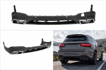 Mercedes GLC X253 2015–2022 Takatdiffuusori pakoputken päillä Silver (AMG63 Design) kuva 1