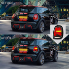 Mini Cooper F55/56/57 2014–2023 LED-takavalot Union Jack -tyyli, punainen (2 kpl) kuva 1