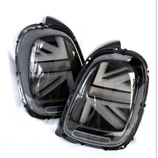 LED-takavalot Union Jack -tyyli, musta (2 kpl) Mini Cooper F55/56/57 2014–2023 kuva 2