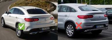 Mercedes GLE coupe C292 2015–2019 Takadiffuusori pakoputken päillä Silver (GLE63-design) kuva 4