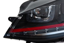 Volkswagen Golf 7/E-Golf 2012–2020 Ajovalot eteen Red-V2 (2012-2017, dynaamiset vilkut, 2 kpl) kuva 10