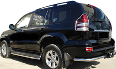 Toyota Land Cruiser Prado 120 2002–2009 Takakulmapalat AK003 (2 kpl, ruostumaton teräs) kuva 1