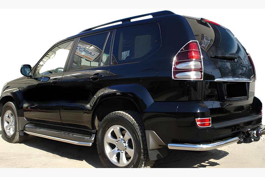 Toyota Land Cruiser Prado 120 2002–2009 Takakulmapalat AK003 (2 kpl, ruostumaton teräs) Image
