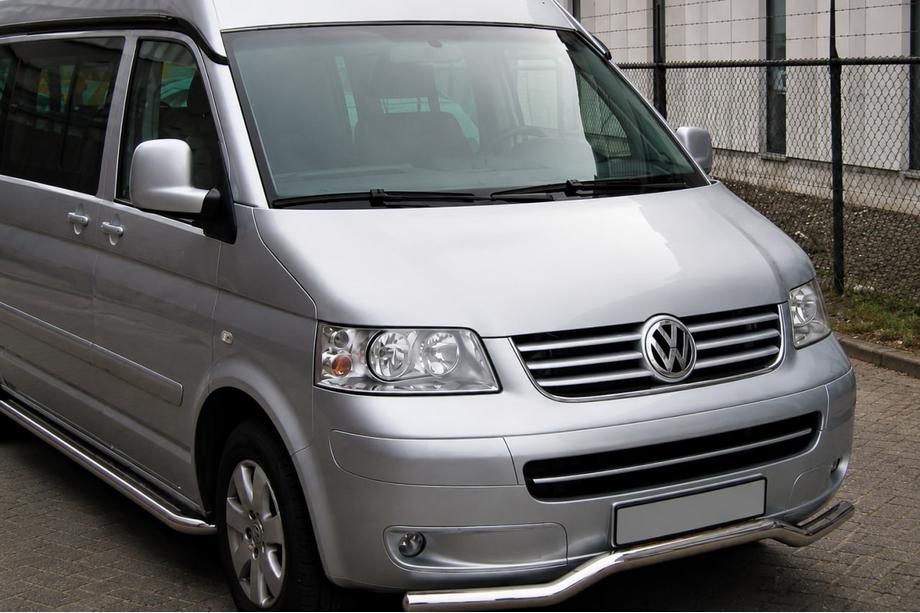 Volkswagen T5 Multivan 2003–2010 Etupuskurisuoja Wave (ruostumaton teräs) Image