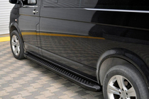 Volkswagen T5 Caravelle 2004–2010 Sivuportaat X5-tyyppi, musta (2 kpl, alumiini) Lyhyt akseliväli kuva 5