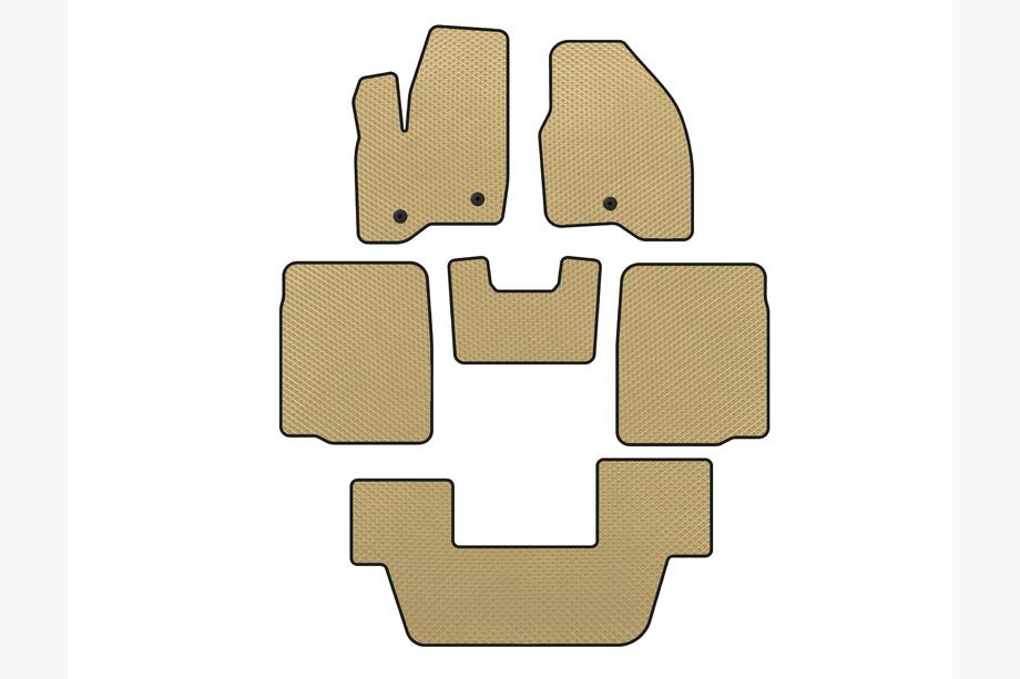 Ford Explorer 2011–2019 EVA-mattosarja matkustamoon (3 riviä, 2011-2015, Beige) Image