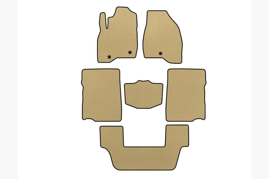 Ford Explorer 2011–2019 EVA-auton lattiamatot (2017-2019, 3. rivi, 7-paikkainen, Beige) Image