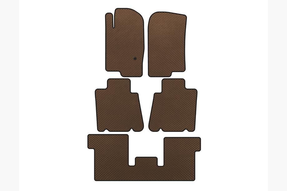 Ford Explorer 2001–2005 EVA-lattiamatot matkustamoon (3 riviä, ruskea) Image