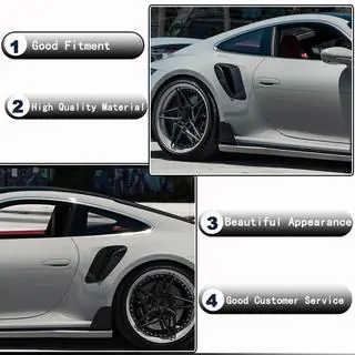 Takalokasuojien suojalistat (Carrera/Targa, hiilikuitu) Porsche 911 (992) 2018– kuva 3