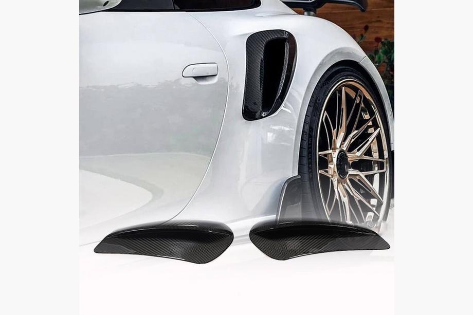 Porsche 911 (992) 2018– Takalokasuojien suojalistat (Carrera/Targa, hiilikuitu) Image